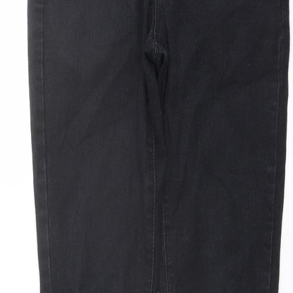 Denim & Co. Womens Black Cotton Skinny Jeans Size 8 L30 in Regular Button