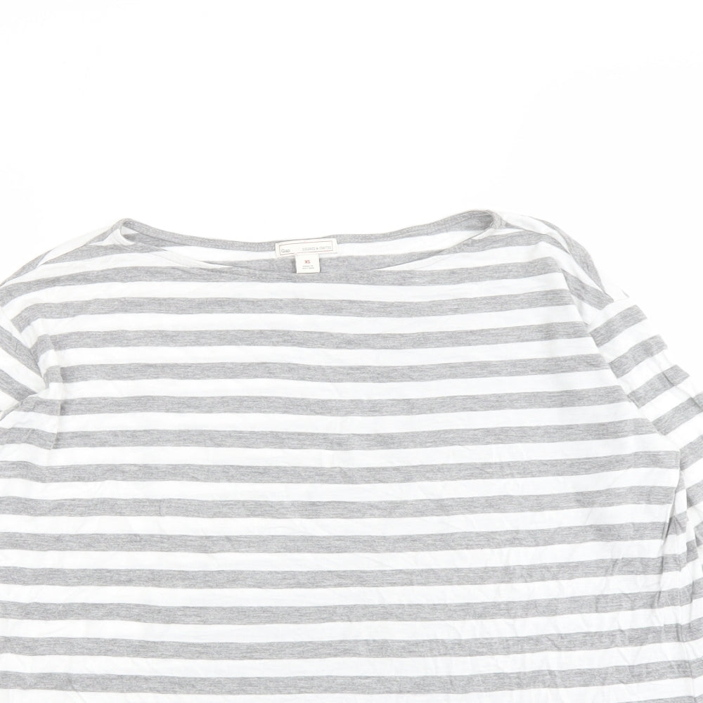 Womens UK Size XS Gap Grey Basic T-Shirt