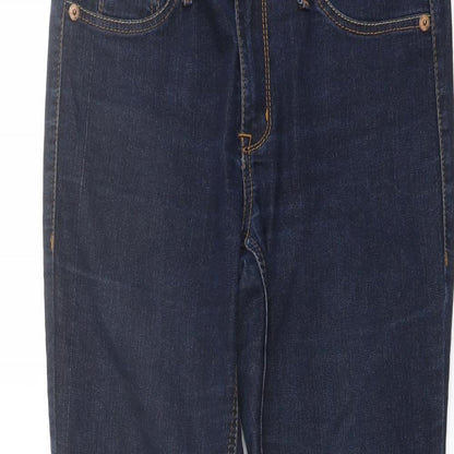 Fragile Womens Blue Cotton Skinny Jeans Size 32 in L27 in Regular Button