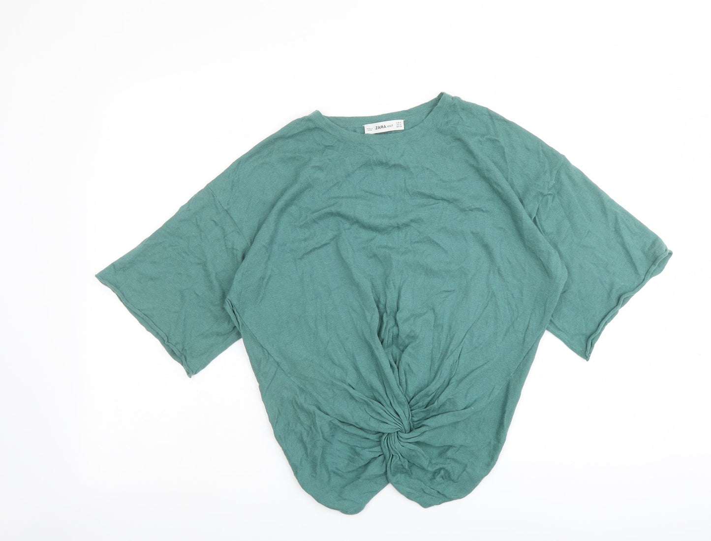 Womens UK Size S Zara Green Pullover Jumper