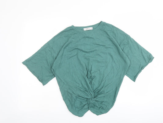 Womens UK Size S Zara Green Pullover Jumper