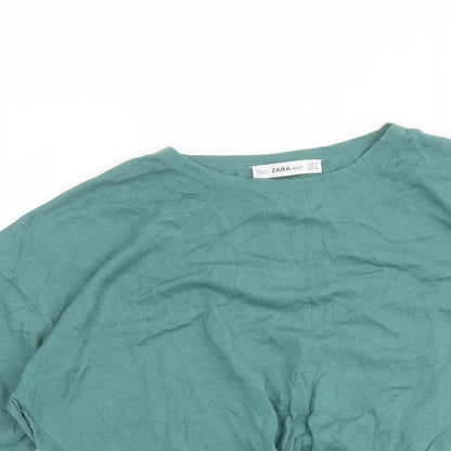 Womens UK Size S Zara Green Pullover Jumper