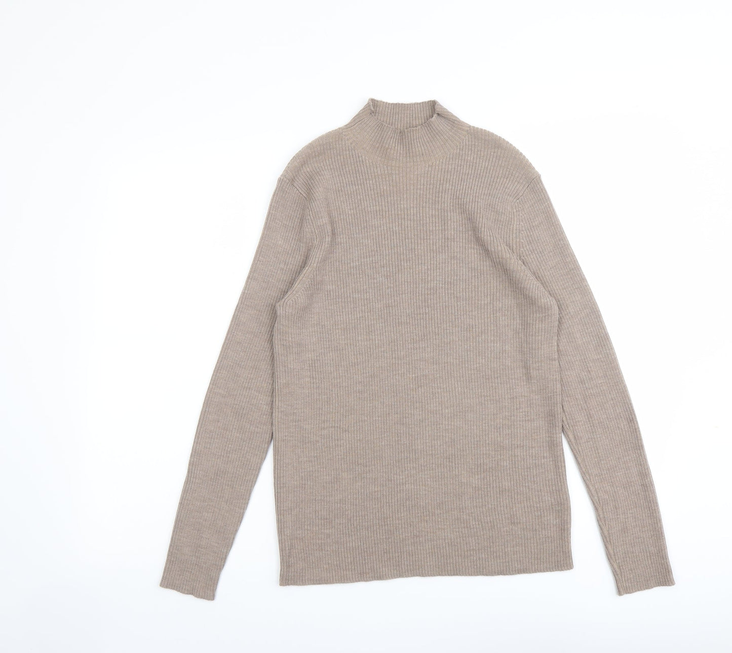 Womens UK Size 14 Marks and Spencer Beige Pullover Jumper