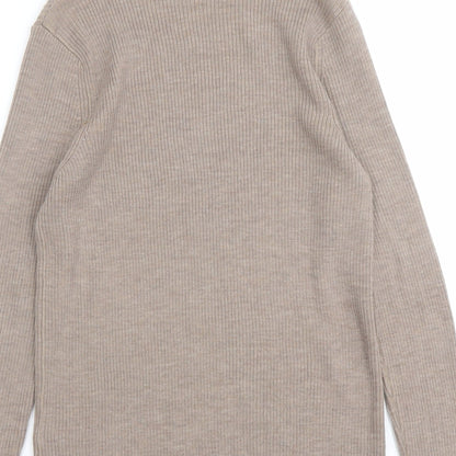 Womens UK Size 14 Marks and Spencer Beige Pullover Jumper