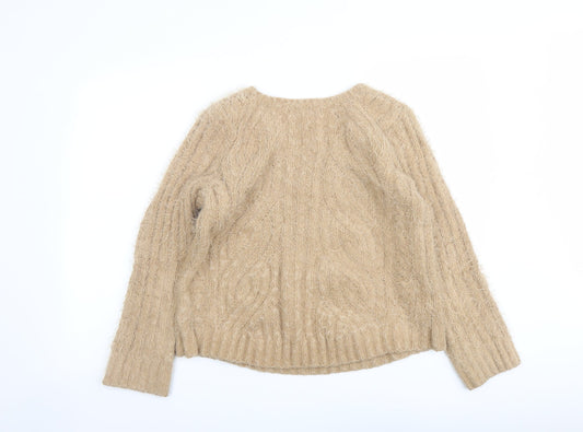Womens UK Size M Marks and Spencer Beige Pullover Jumper