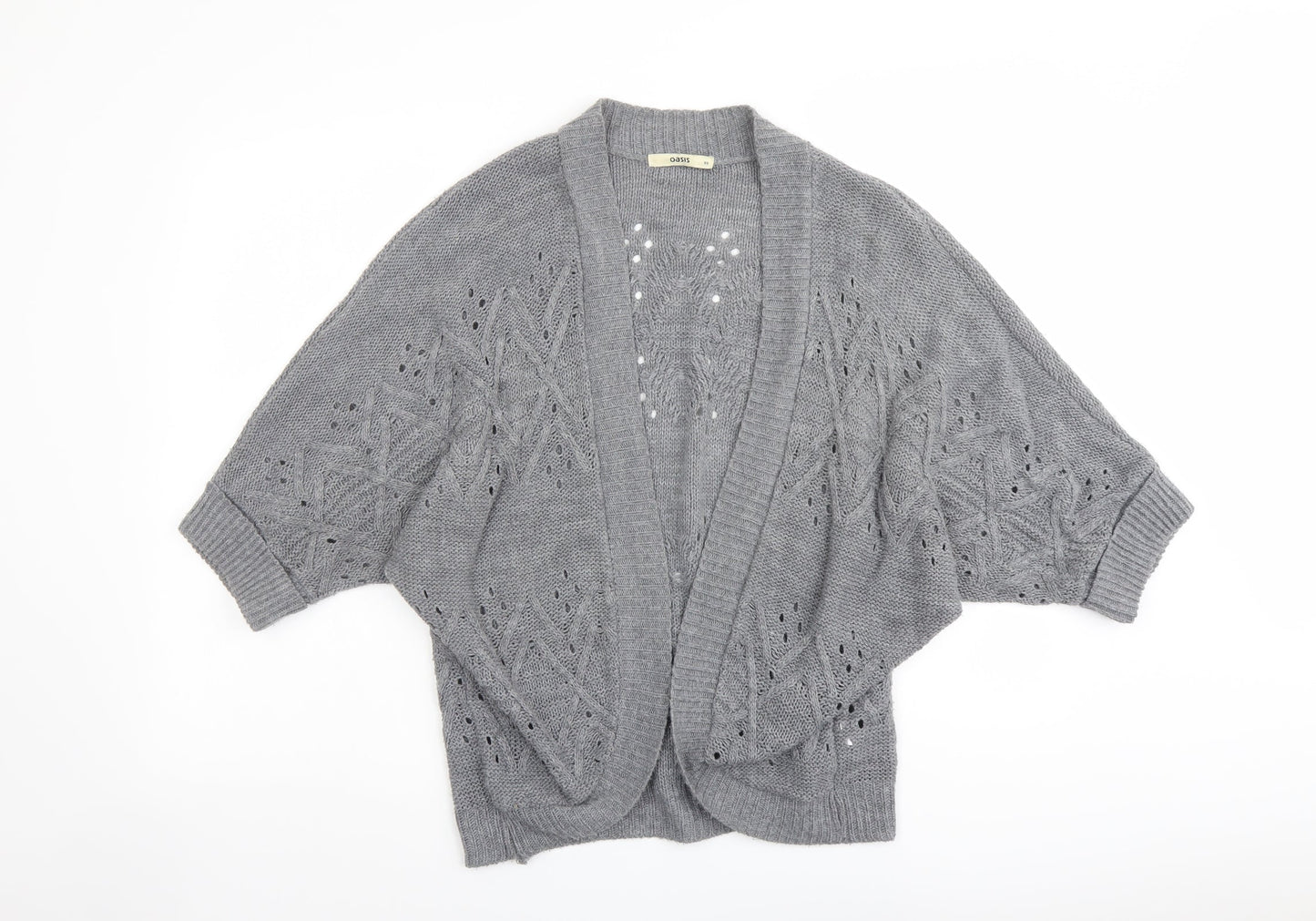 Womens UK Size XS Oasis Grey Cardigan Jumper