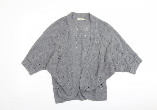 Womens UK Size XS Oasis Grey Cardigan Jumper
