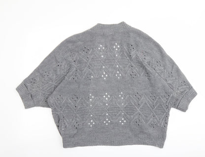 Womens UK Size XS Oasis Grey Cardigan Jumper
