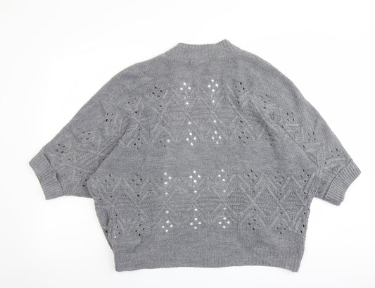 Womens UK Size XS Oasis Grey Cardigan Jumper