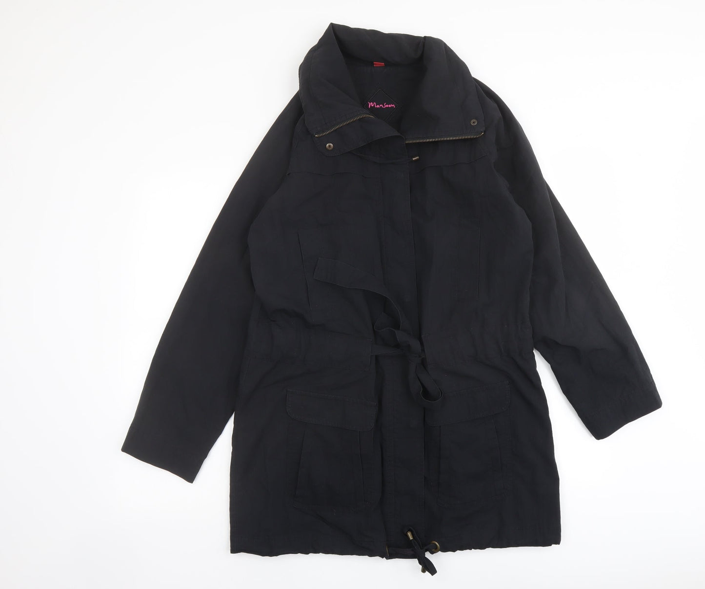 Womens UK Size 12 Monsoon Black Overcoat