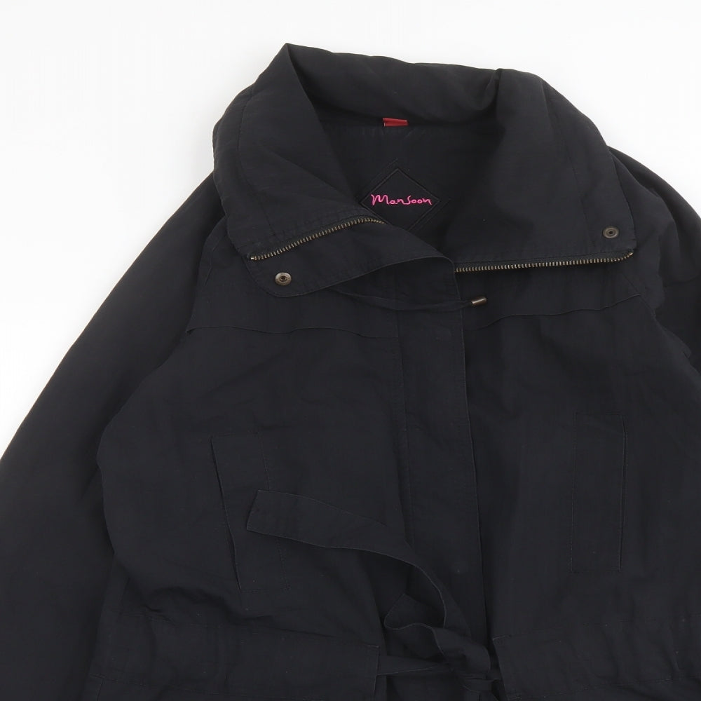 Womens UK Size 12 Monsoon Black Overcoat