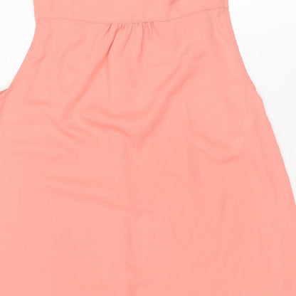 Womens UK Size 12 New Look Pink Basic Button-Up