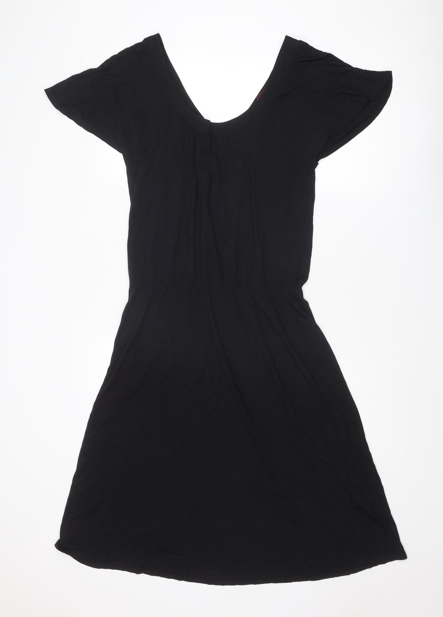 Monsoon Womens Black Modal A-Line Size 12 Scoop Neck Pullover