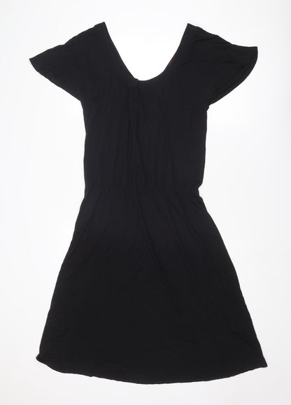 Monsoon Womens Black Modal A-Line Size 12 Scoop Neck Pullover