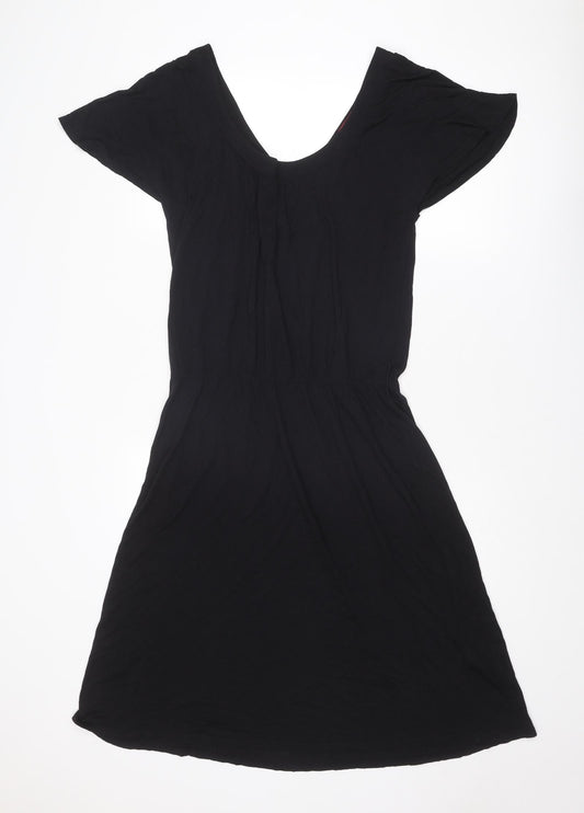 Monsoon Womens Black Modal A-Line Size 12 Scoop Neck Pullover