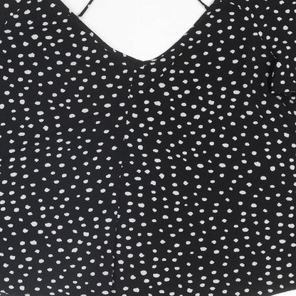 Womens UK Size 10 River Island Black Basic Blouse