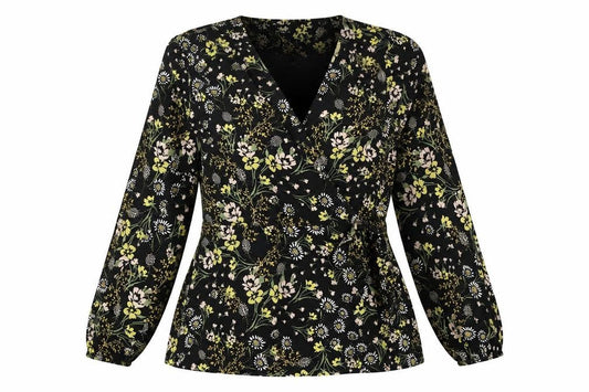 Wallis Womens Multicoloured Floral Polyester Wrap Blouse Size 12 V-Neck
