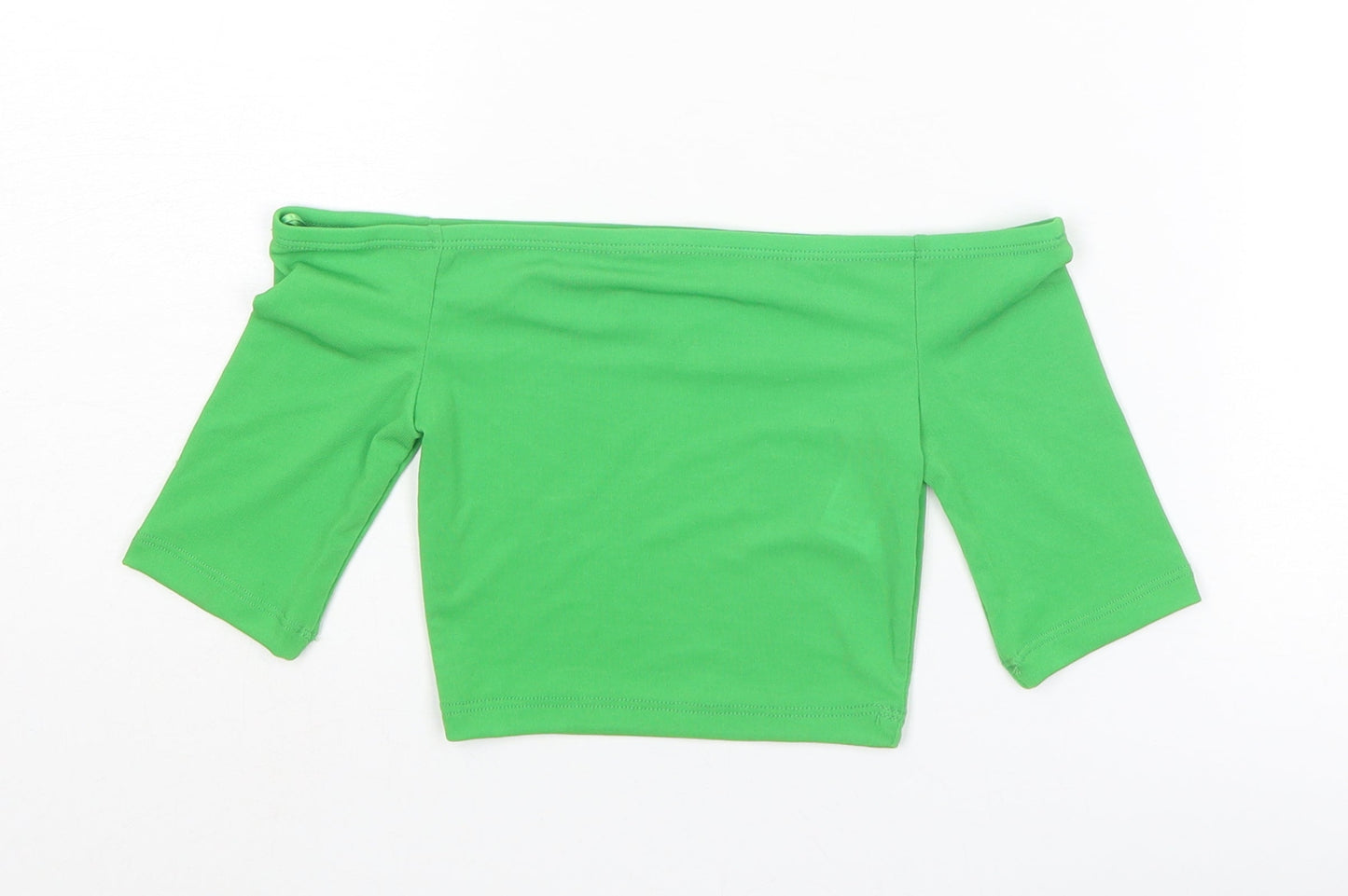 Womens UK Size S Zara Green Cropped T-Shirt