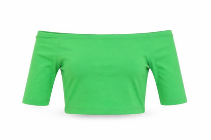 Womens UK Size S Zara Green Cropped T-Shirt