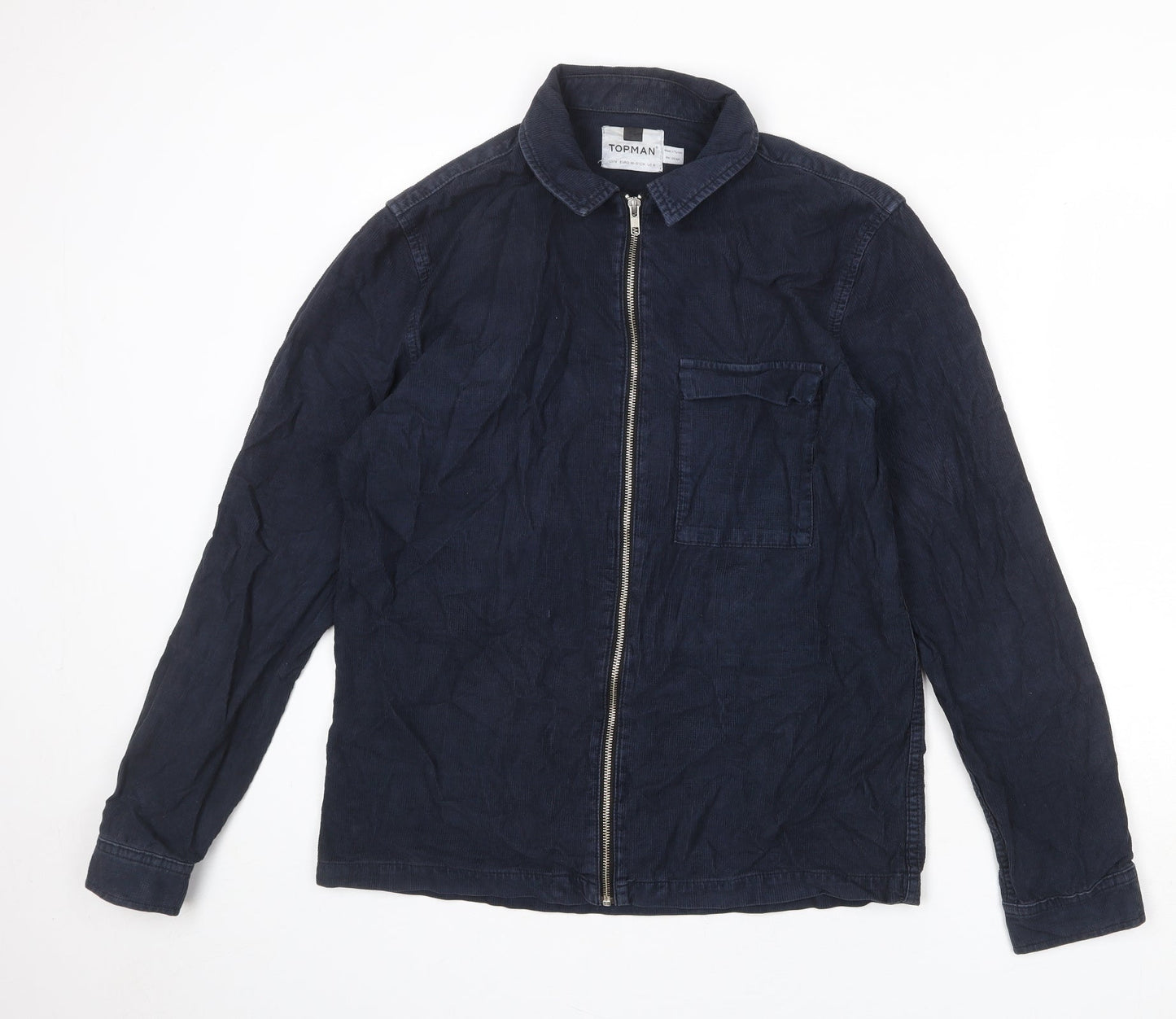 Mens UK Size M Topman Blue Jacket