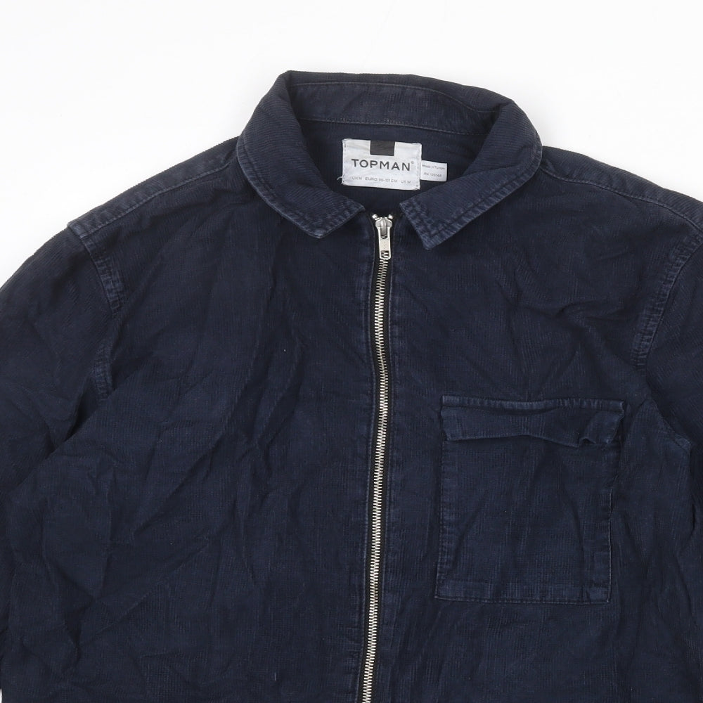 Mens UK Size M Topman Blue Jacket