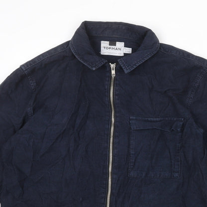 Mens UK Size M Topman Blue Jacket