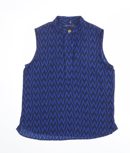 Womens UK Size 12 Marks and Spencer Blue Basic Blouse