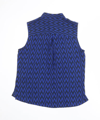 Womens UK Size 12 Marks and Spencer Blue Basic Blouse