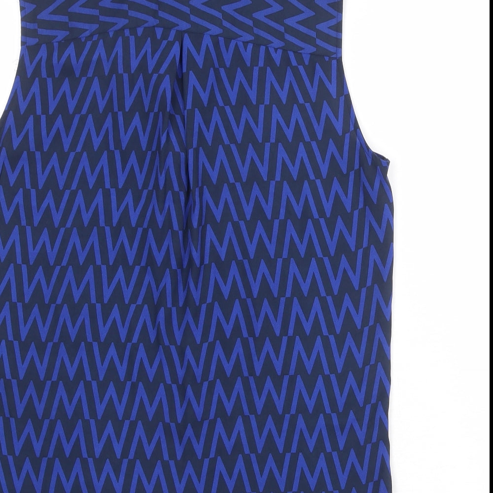Womens UK Size 12 Marks and Spencer Blue Basic Blouse