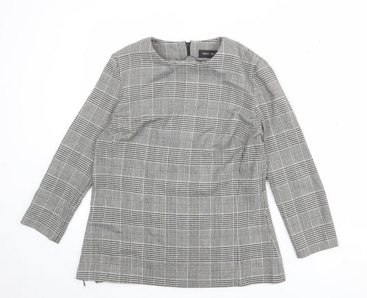 Womens UK Size 14 NEXT Grey Basic Blouse