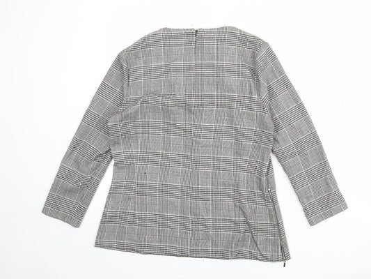 Womens UK Size 14 NEXT Grey Basic Blouse