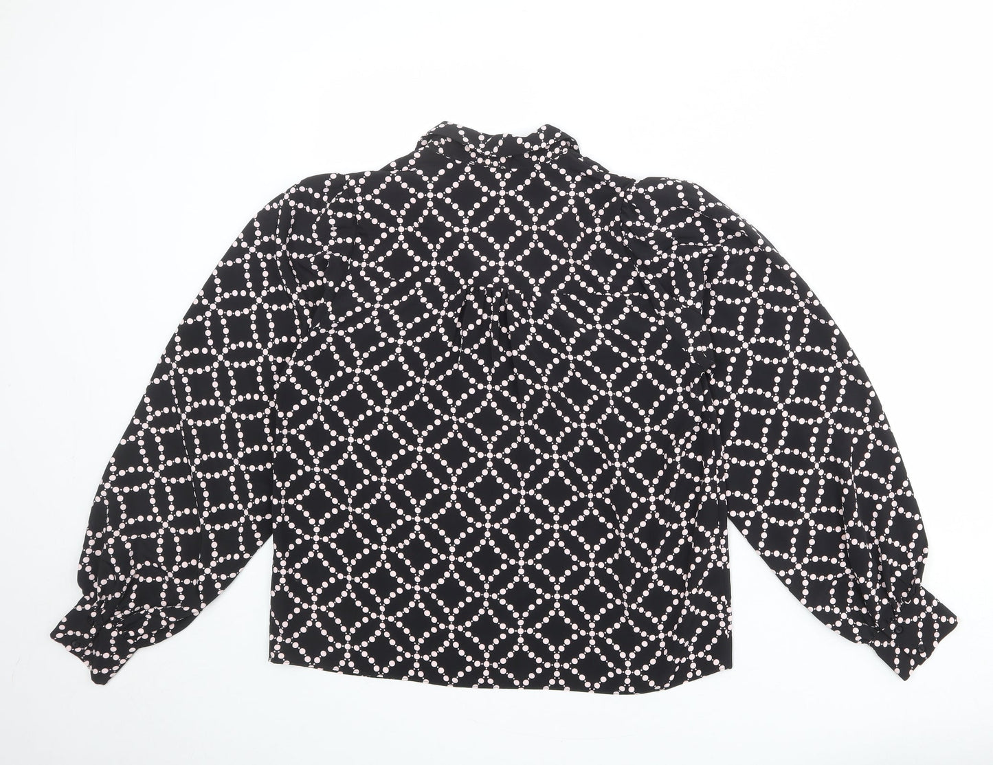 Womens UK Size 12 dusk Black Basic Blouse