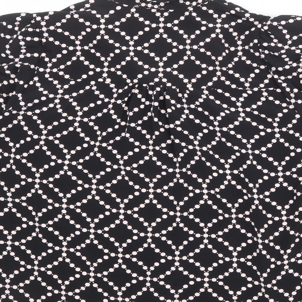Womens UK Size 12 dusk Black Basic Blouse