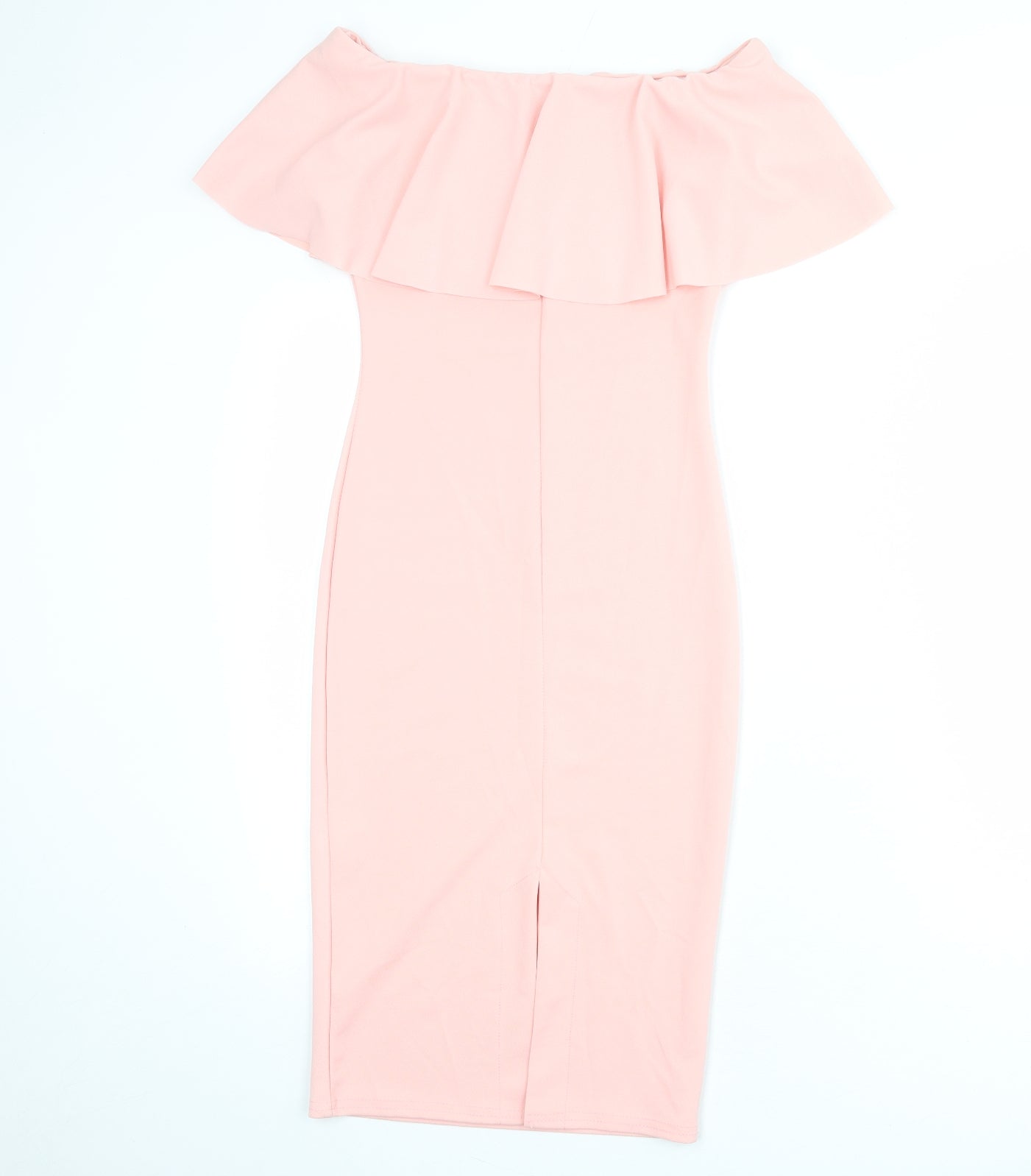 PRETTYLITTLETHING Womens Pink Polyester Shift Size 8 Off the Shoulder Pullover