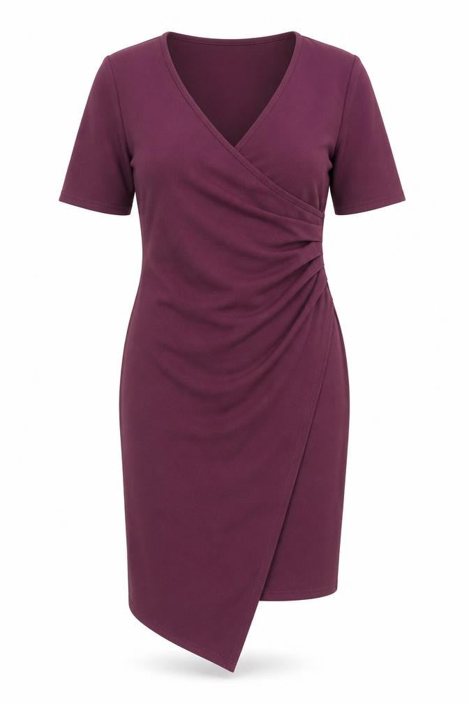 PRETTYLITTLETHING Womens Purple Polyester Shift Size 12 V-Neck Pullover