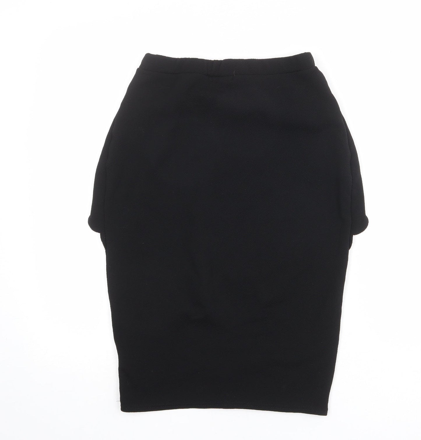 Boohoo Womens Black Polyester Straight & Pencil Skirt Size 12