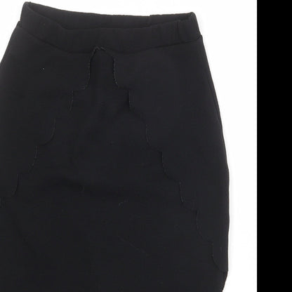 Boohoo Womens Black Polyester Straight & Pencil Skirt Size 12