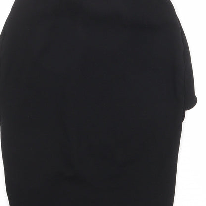 Boohoo Womens Black Polyester Straight & Pencil Skirt Size 12