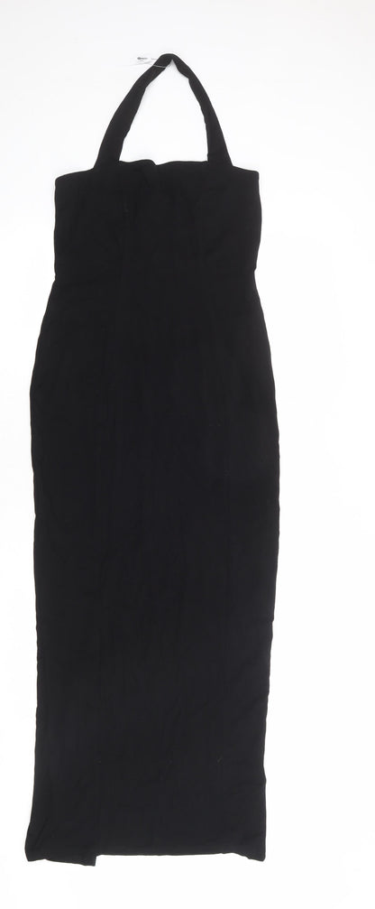 ASOS Womens Black Viscose Shift Size 8 Halter Pullover