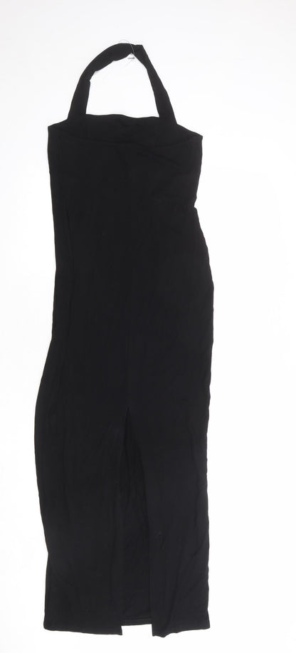 ASOS Womens Black Viscose Shift Size 8 Halter Pullover