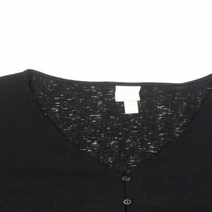 Womens UK Size S H&M Black Basic Button-Up