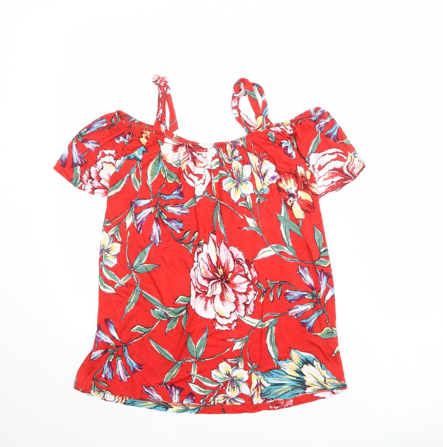Womens UK Size 8 Dorothy Perkins Red Basic Blouse