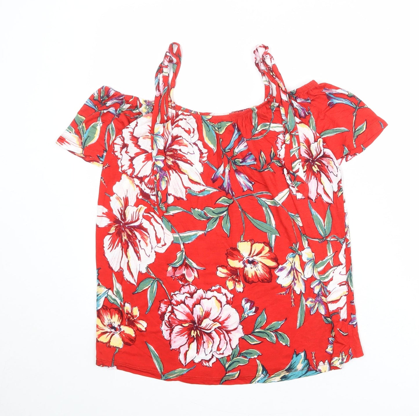 Womens UK Size 8 Dorothy Perkins Red Basic Blouse