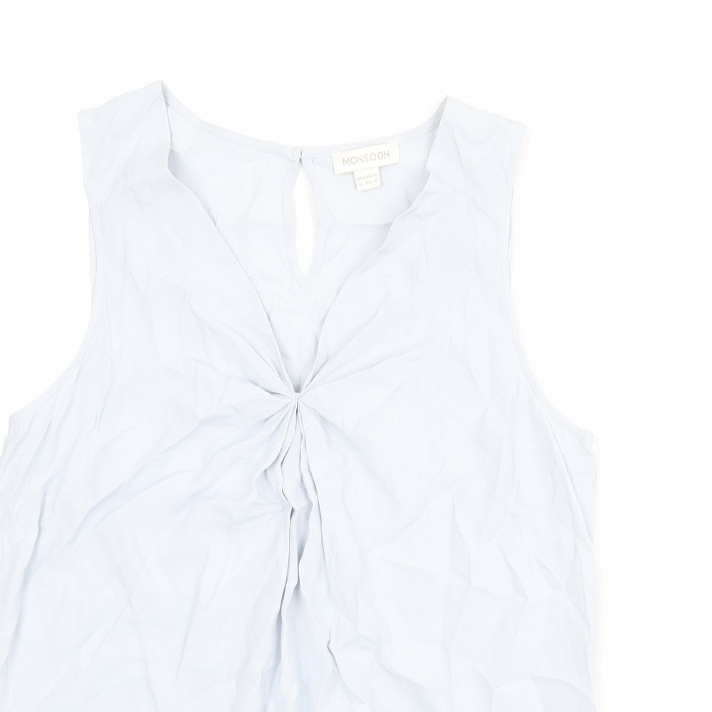 Womens UK Size 12 Monsoon Blue Basic Tank