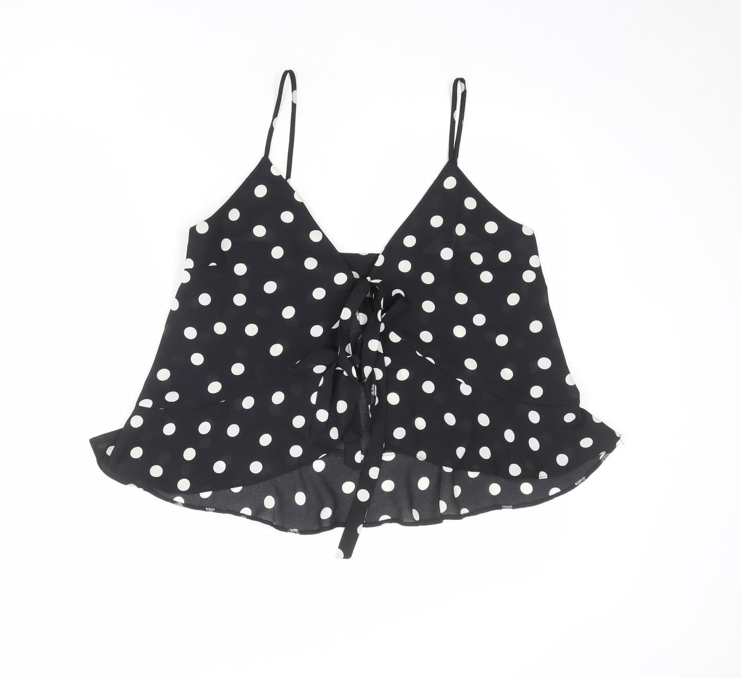 Womens UK Size 10 ASOS Black Cropped Tank