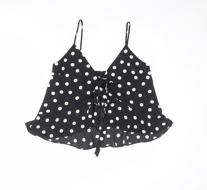 Womens UK Size 10 ASOS Black Cropped Tank