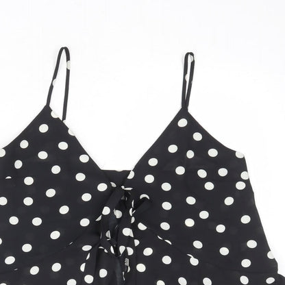 Womens UK Size 10 ASOS Black Cropped Tank