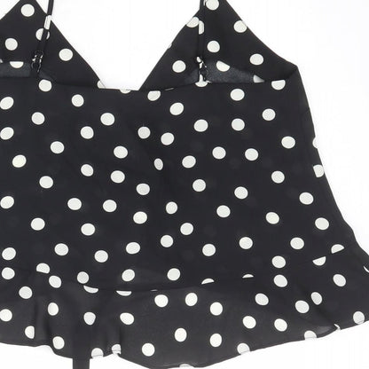 Womens UK Size 10 ASOS Black Cropped Tank