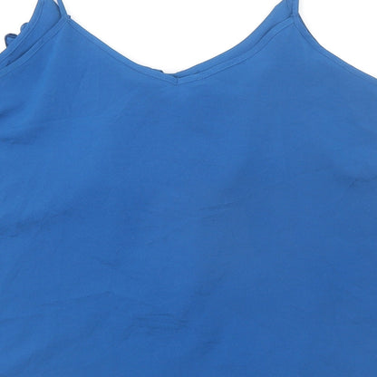 FOREVER 21 Womens Blue Polyester Camisole Tank Size M Scoop Neck