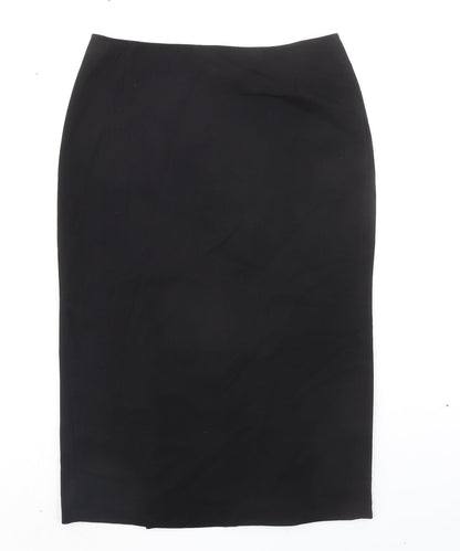Paul Separates Womens Black Polyester Straight & Pencil Skirt Size 12 Zip